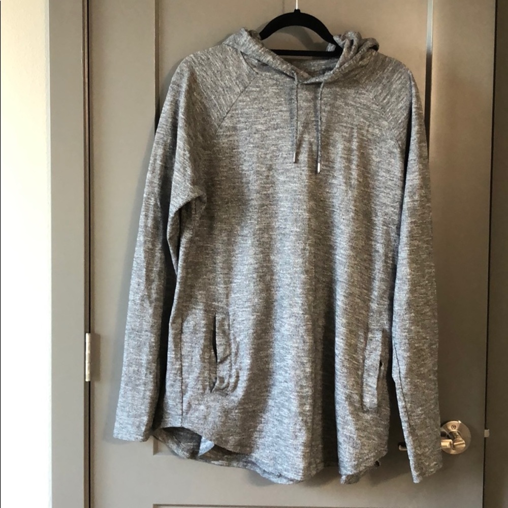 Gray lightweight hoodie.